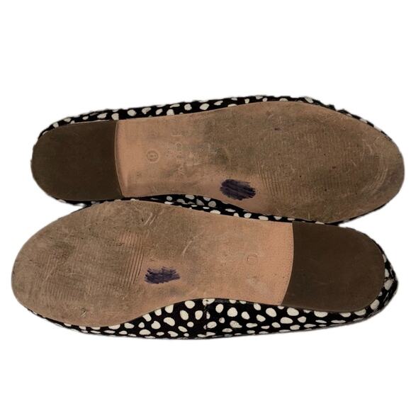 J. Crew Cora Calf Hair Loafers Cheetah Print Black and white women's size 6 - Picture 3 of 16